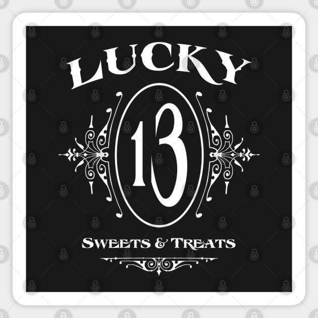 Lucky 13 (light) Sticker by AndysocialIndustries